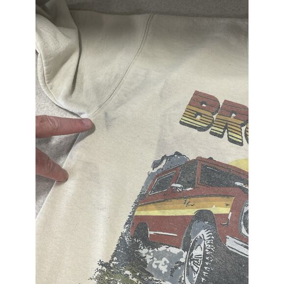 JUNK FOOD-Ford Bronco Women’s XS Beige Pullover Sweatshirt Casual Wear - Picture 9 of 9